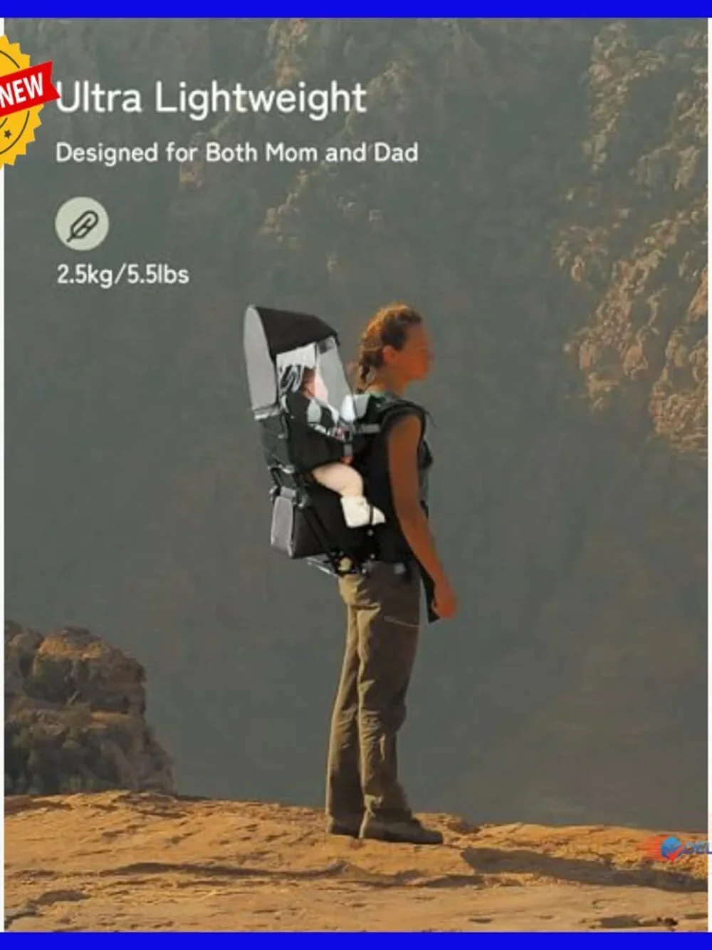 Lightweight Toddler Hiking Backpack Carrier with Adjustable Straps, 40lb